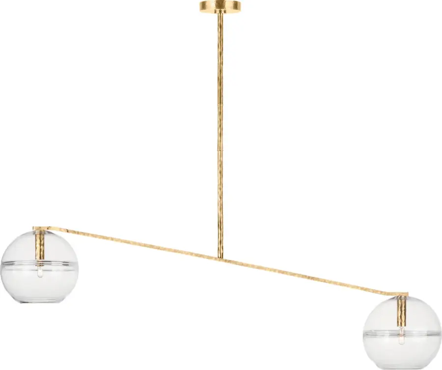 Lowing Medium Wide Chandelier in Polished Antique Brass - Image 2
