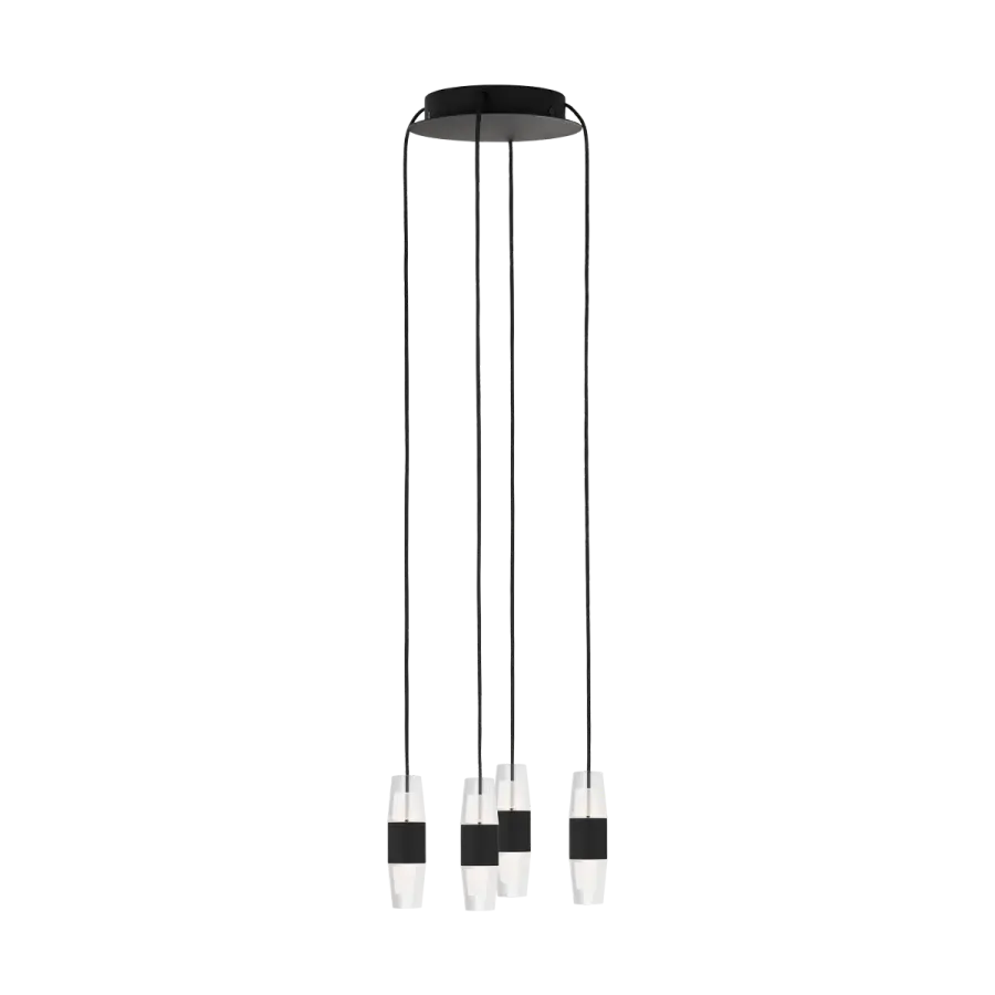 Lassell Short 4-Light Chandelier in Nightshade Black - Image 1