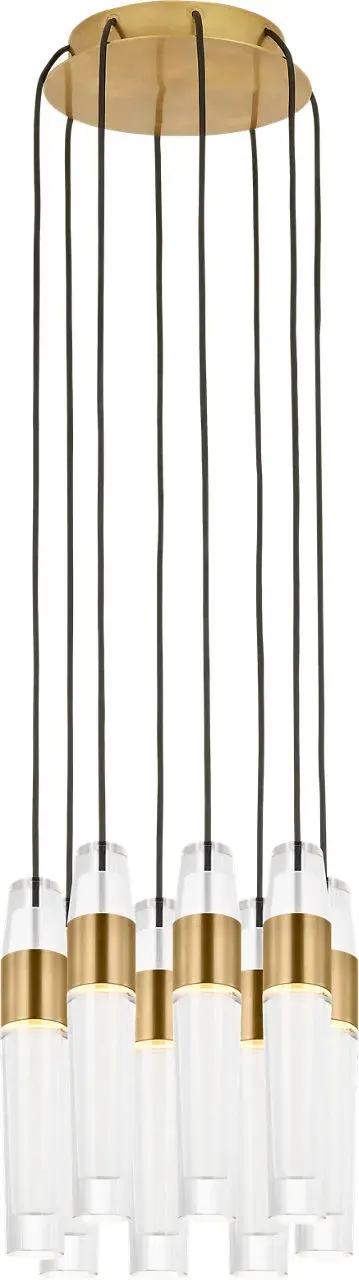 Lassell 8-Light Chandelier in Natural Brass - Image 1