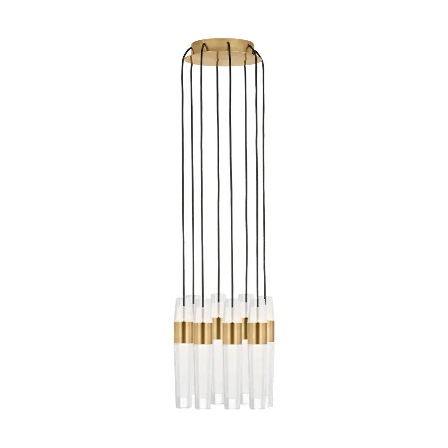 Lassell 8-Light Chandelier in Natural Brass - Image 2