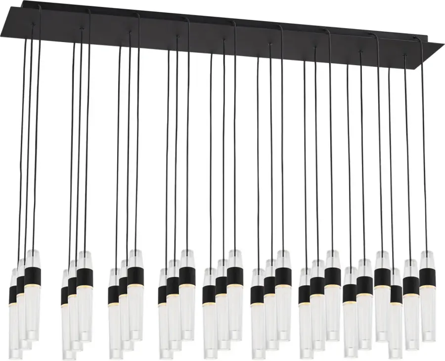 Lassell 27-Light Chandelier in Nightshade Black - Image 1