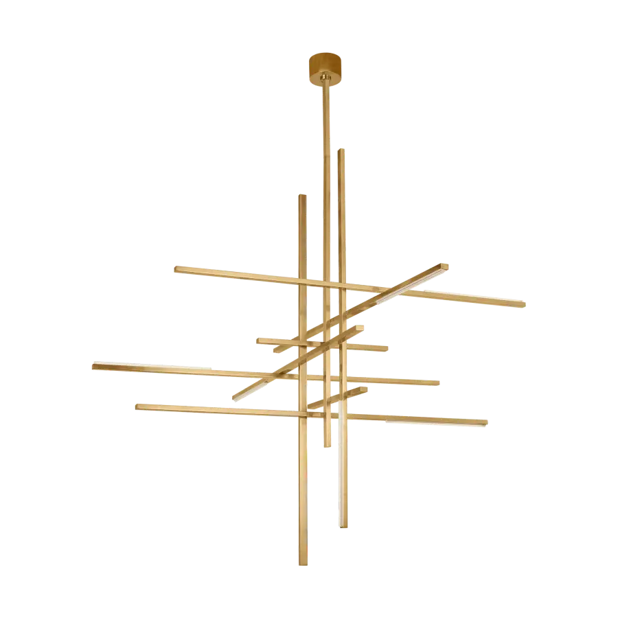 Cityscape Grande Chandelier in Natural Brass - Image 1