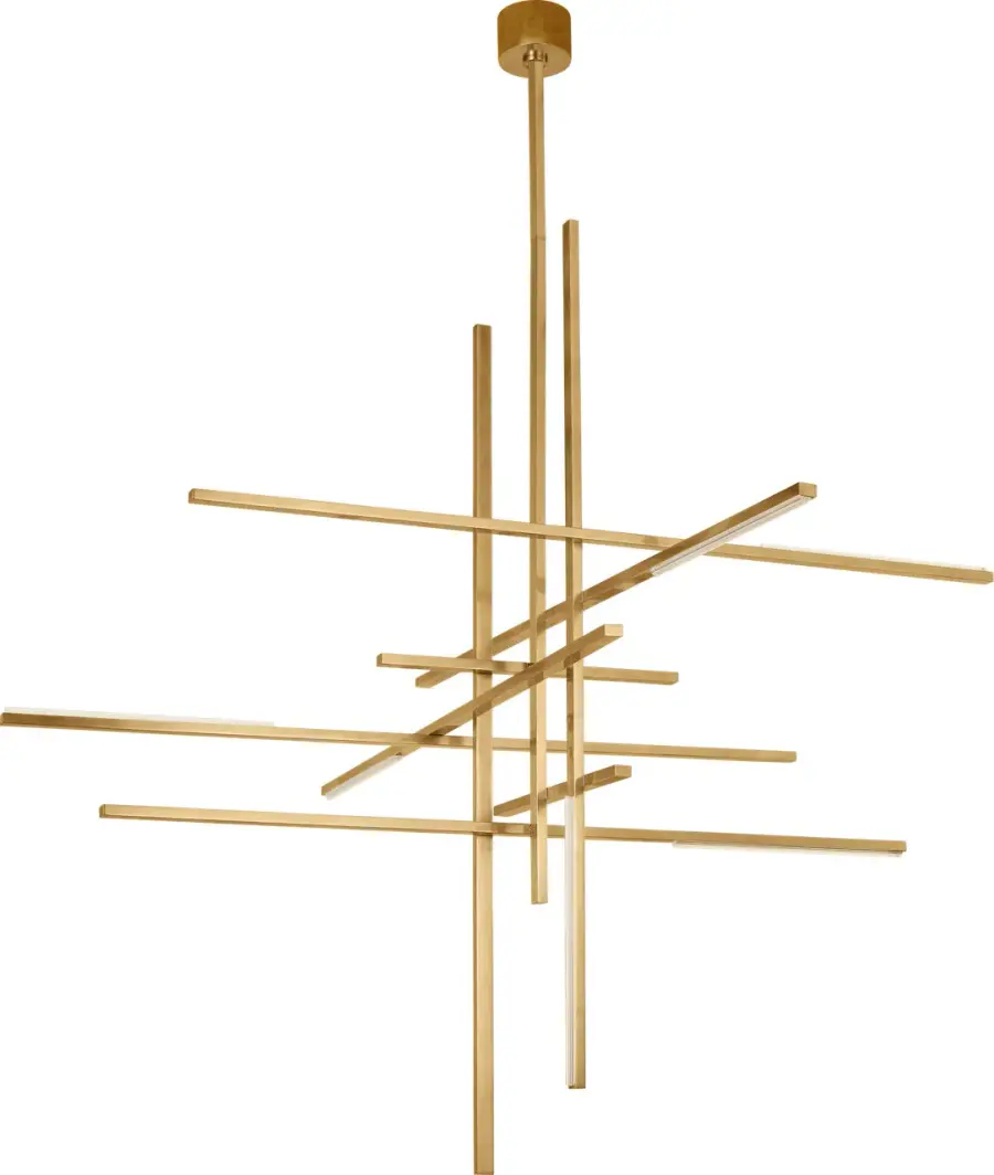 Cityscape Grande Chandelier in Natural Brass - Image 2