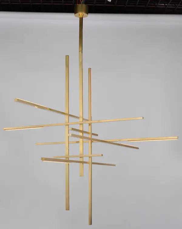 Cityscape Grande Chandelier in Natural Brass - Image 4