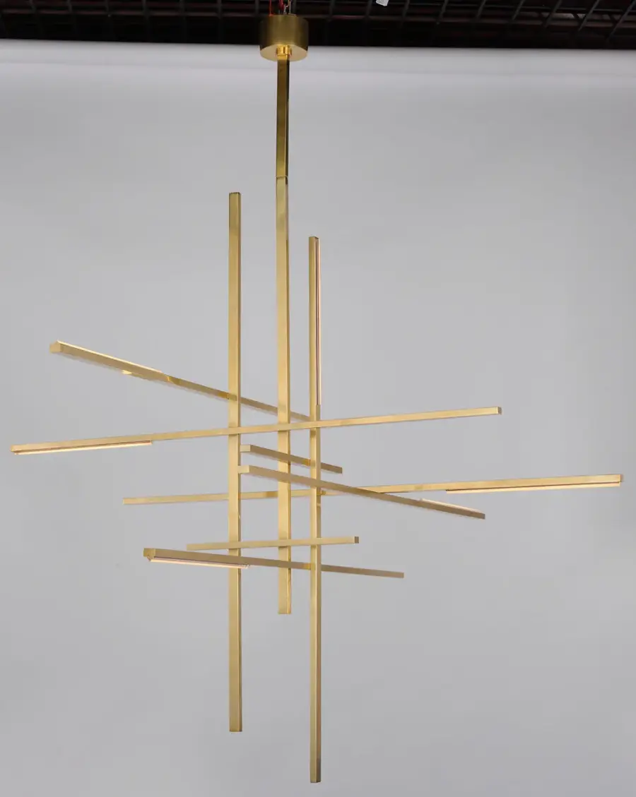Cityscape Grande Chandelier in Natural Brass - Image 4