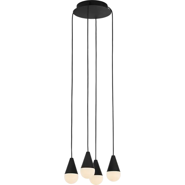 Cupola Alabaster 4-Light Chandelier in Nightshade Black - Image 3
