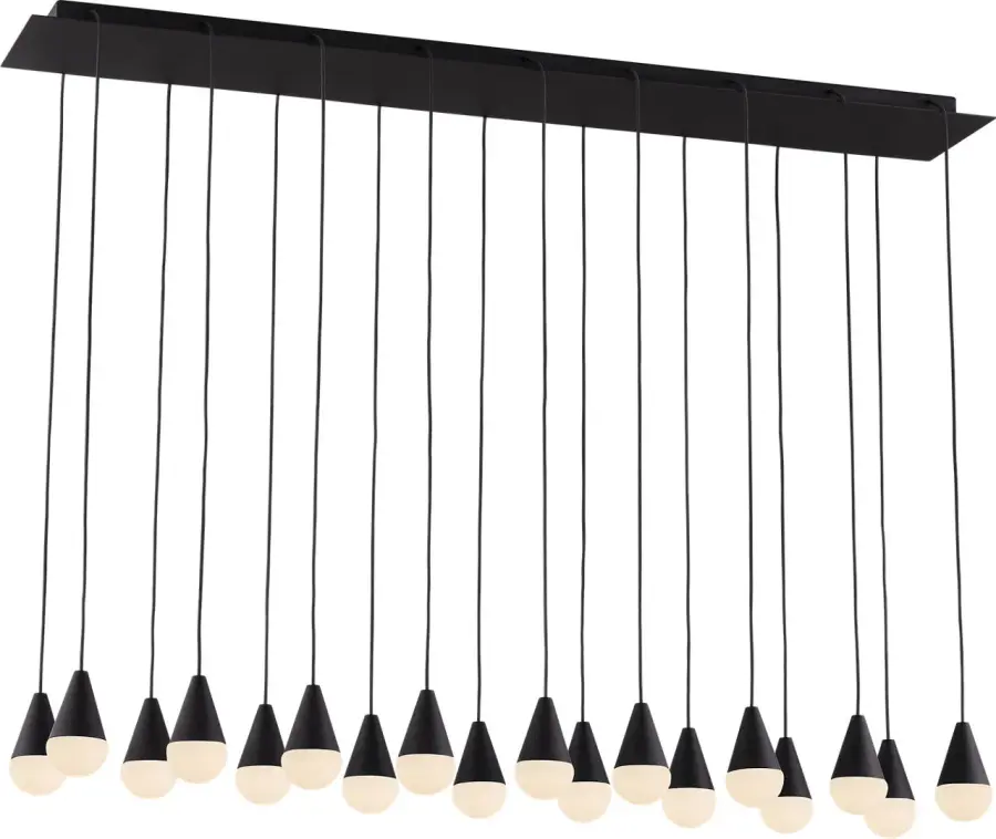 Cupola Alabaster 18-Light Chandelier in Nightshade Black - Image 1