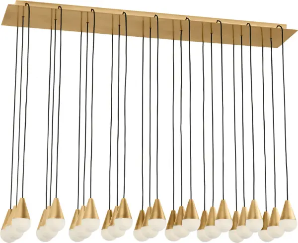 The Cupola 27-light chandelier commands attention with its impressive scale and elegant alabaster shades paired with hand-rubbed antique brass. Perfect for grand foyers and formal spaces requiring dramatic illumination.