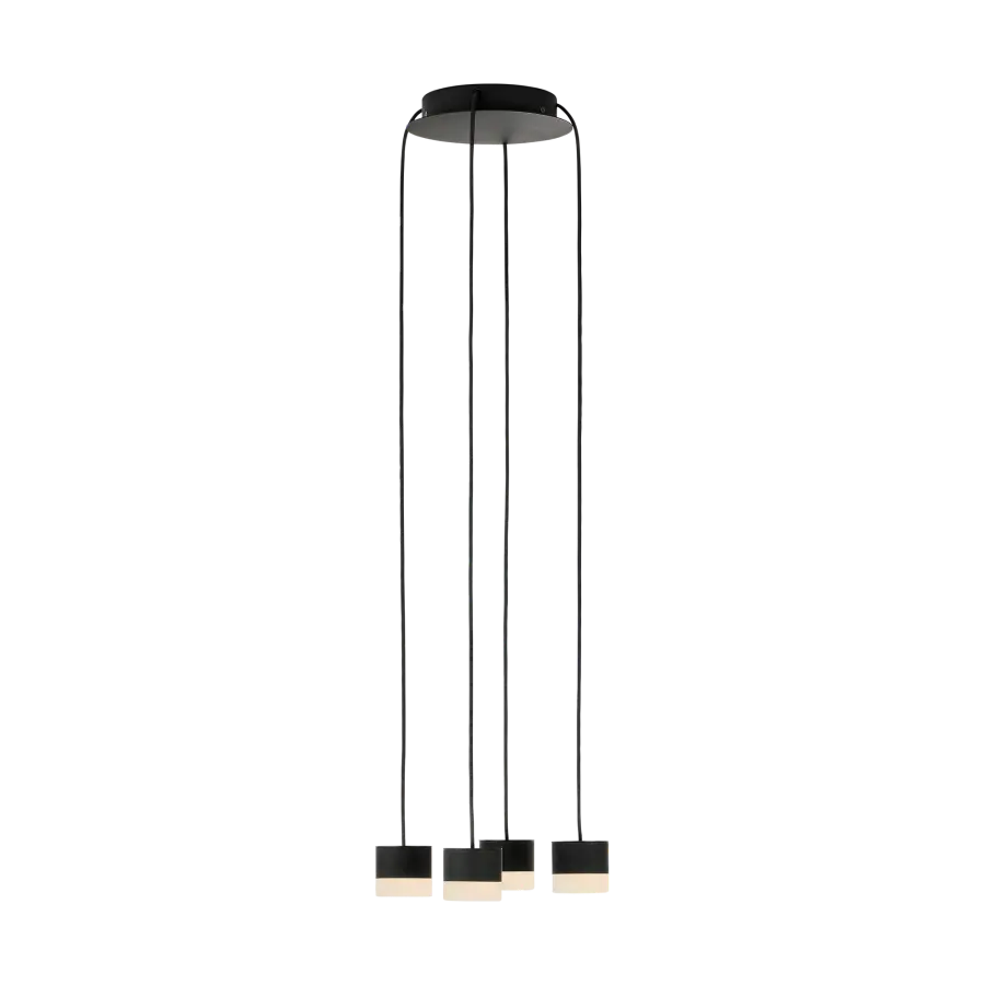 Gable Alabaster 4 Light Chandelier in Nightshade Black - Image 1
