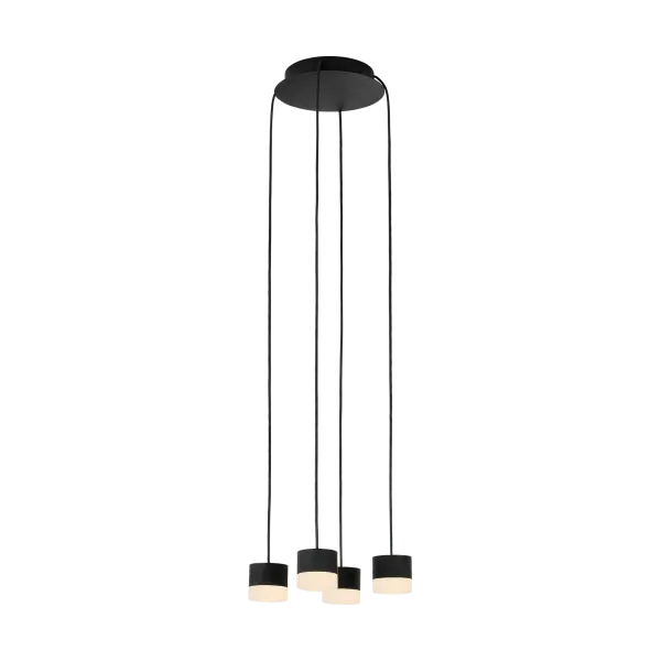 Gable Alabaster 4 Light Chandelier in Nightshade Black - Image 3