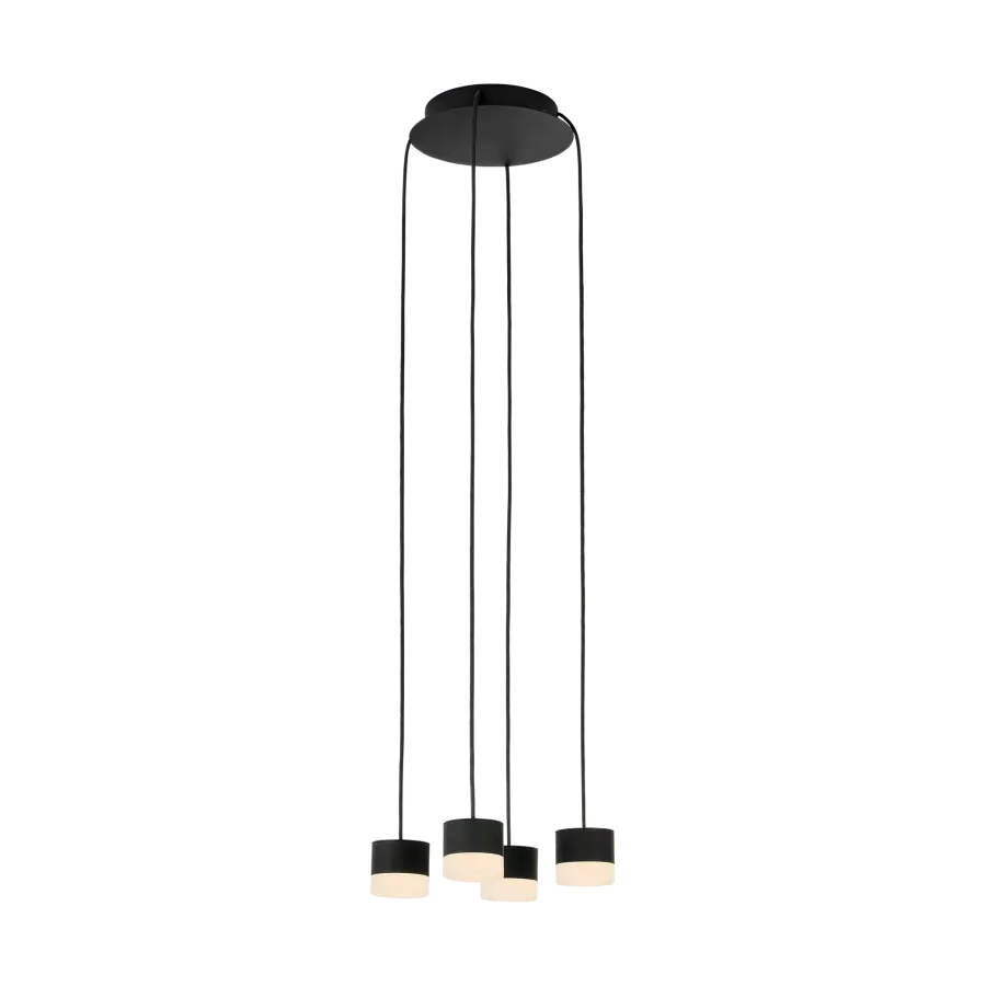 Gable Alabaster 4 Light Chandelier in Nightshade Black - Image 3