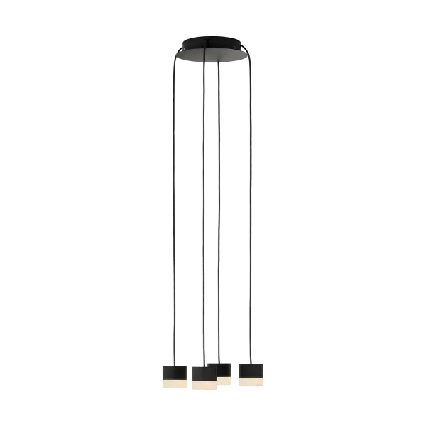 Gable Alabaster 4 Light Chandelier in Nightshade Black - Image 4