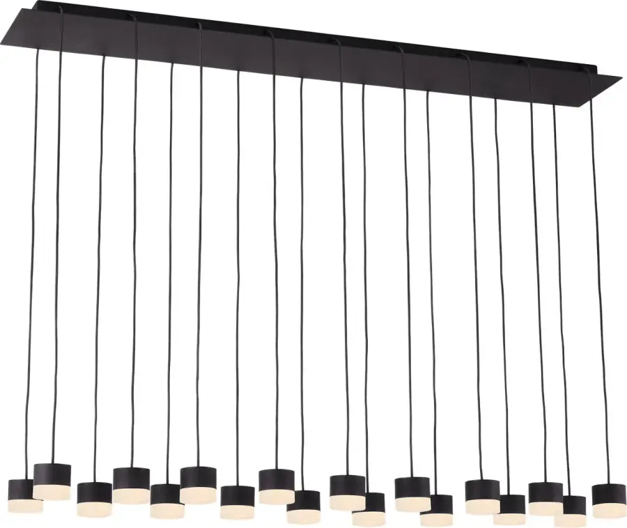 Gable Alabaster 18-Light Chandelier in Nightshade Black