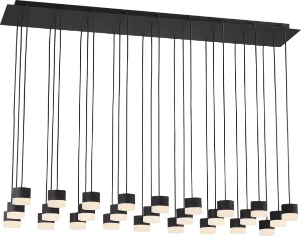 The Gable 27-light chandelier commands attention with its impressive scale and luxurious alabaster shades. The Nightshade Black finish provides sophisticated contrast, making it ideal for grand spaces requiring dramatic lighting.
