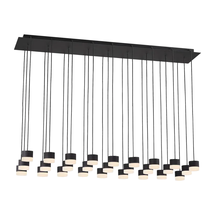 Gable Alabaster 27-Light Chandelier in Nightshade Black