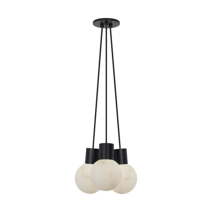 Mina Alabaster 3-Light Small Chandelier