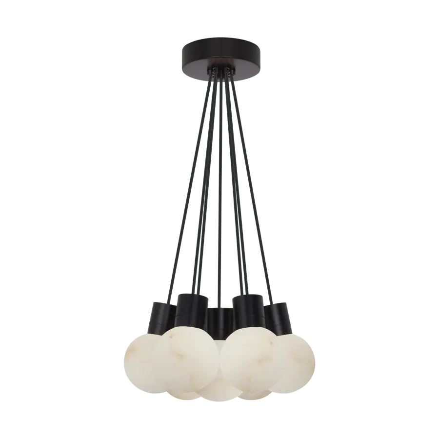 Mina Alabaster 7-Light Small Chandelier