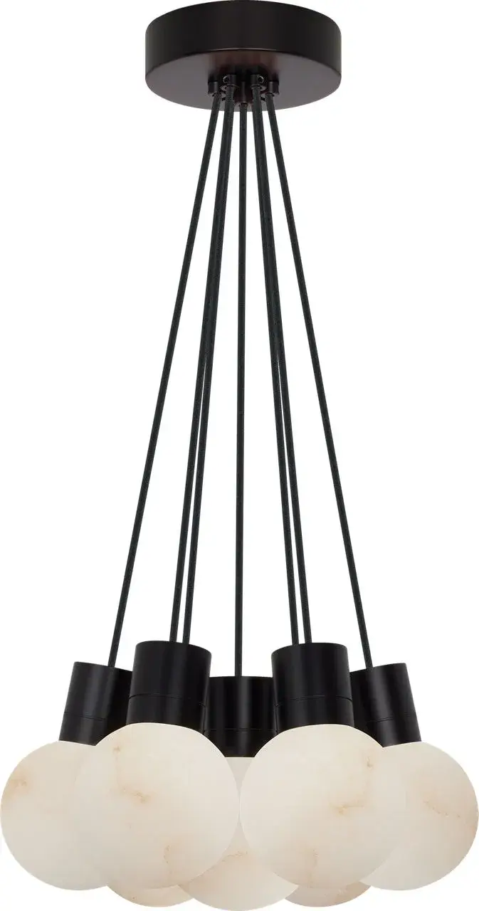 Mina Alabaster 7-Light Small Chandelier