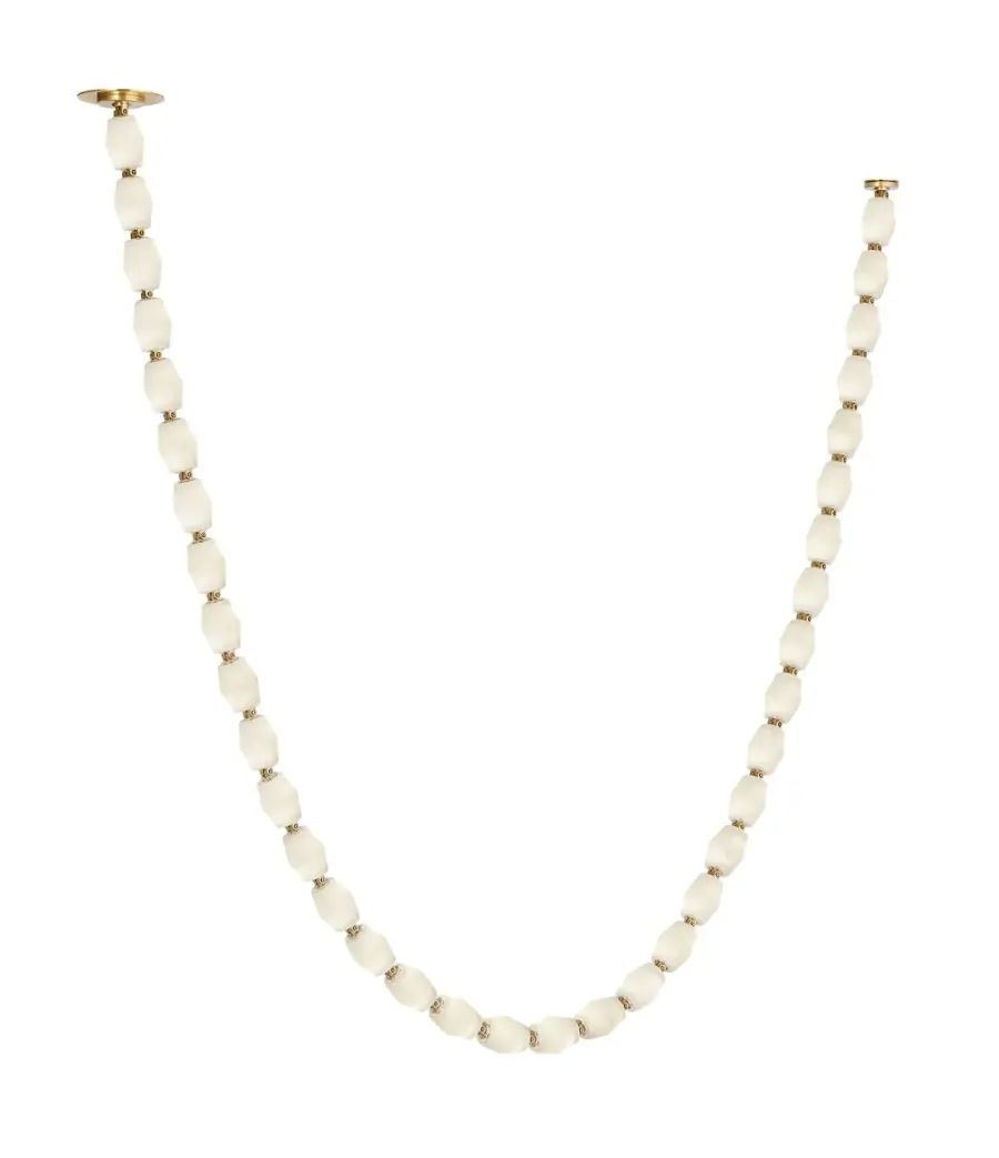 Collier Alabaster 108" Chandelier in Hand-Rubbed Antique Brass - Image 1