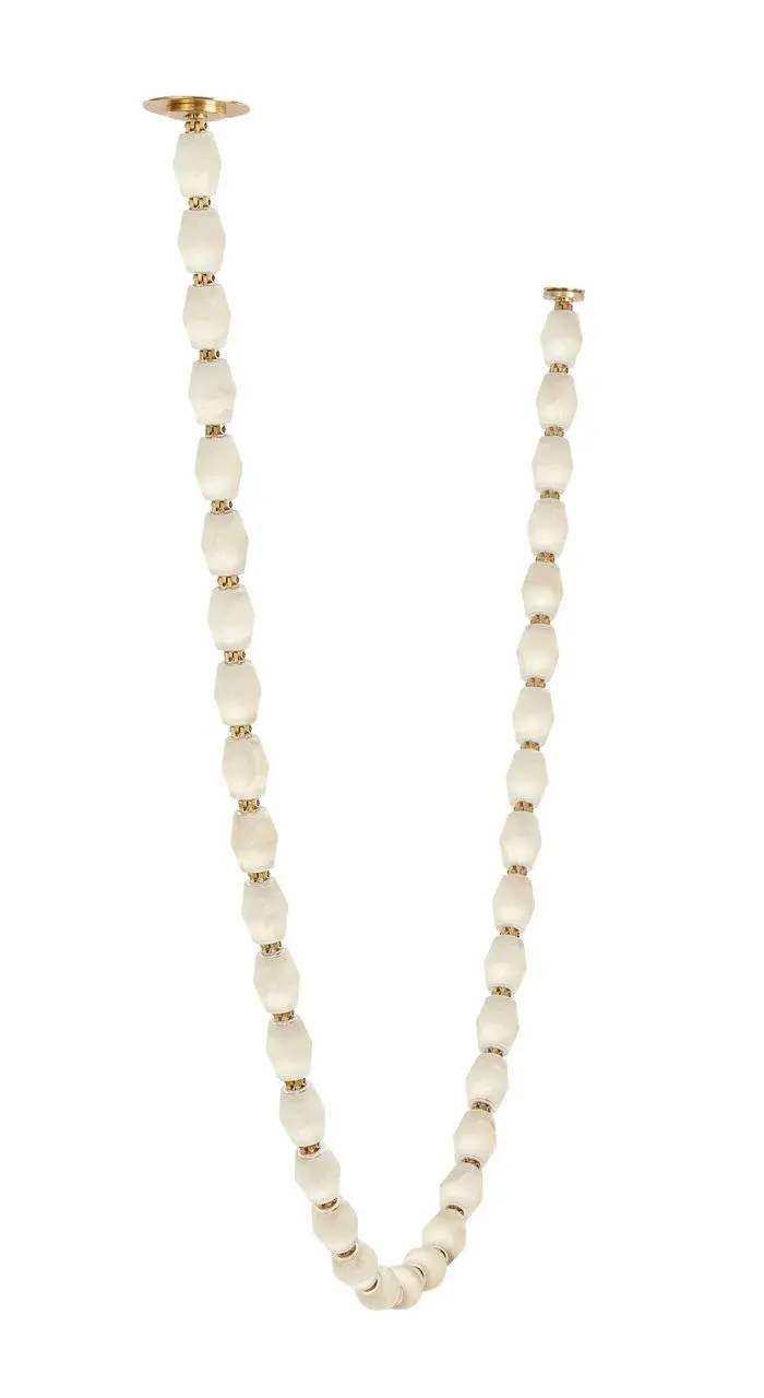 Collier Alabaster 108" Chandelier in Hand-Rubbed Antique Brass - Image 2
