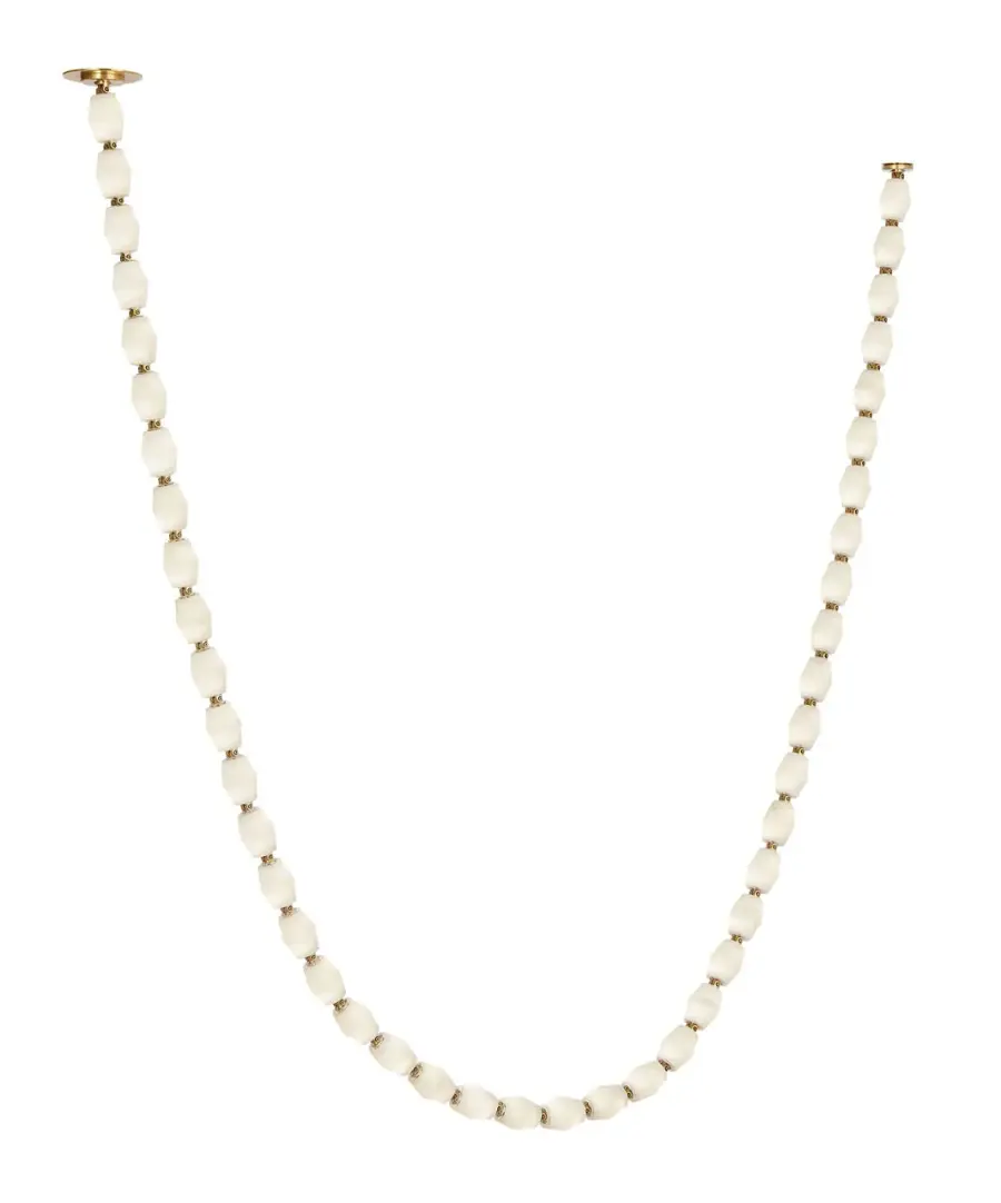 Collier Alabaster 132" Chandelier in Hand-Rubbed Antique Brass - Image 1