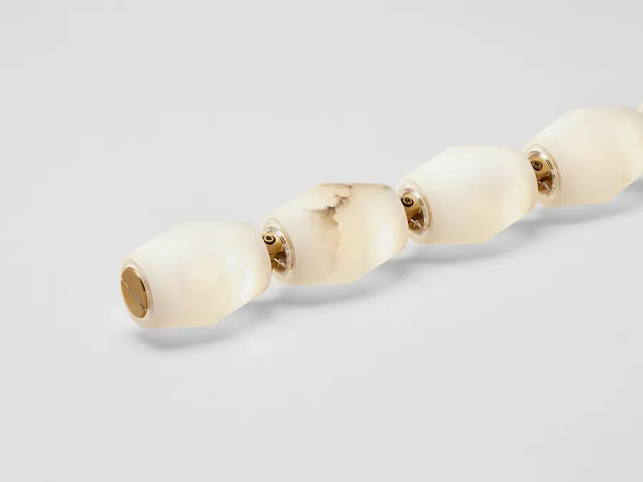 Collier Alabaster 132" Chandelier in Hand-Rubbed Antique Brass - Image 5