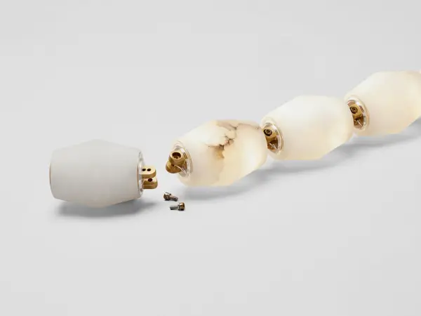 Collier Alabaster 132" Chandelier in Hand-Rubbed Antique Brass - Image 6
