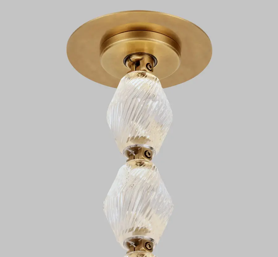 Collier Alabaster 240 Chandelier in Polished Nickel - Image 6
