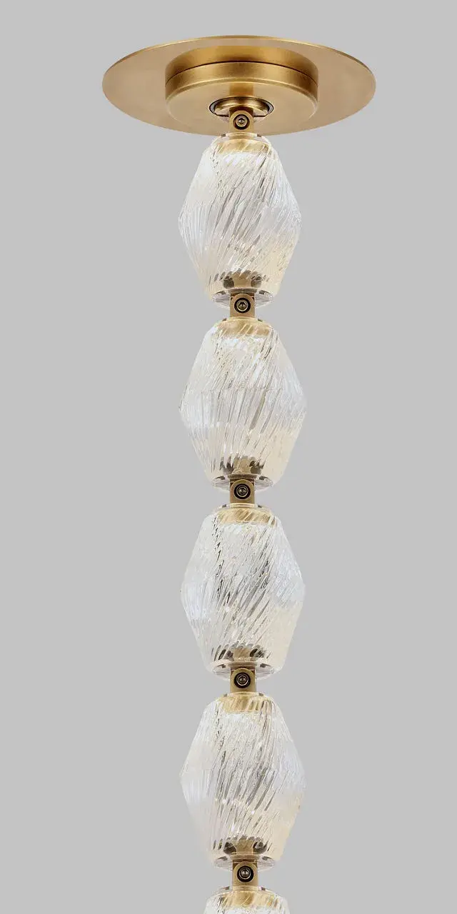 Collier Alabaster 240 Chandelier in Hand-Rubbed Antique Brass - Image 3