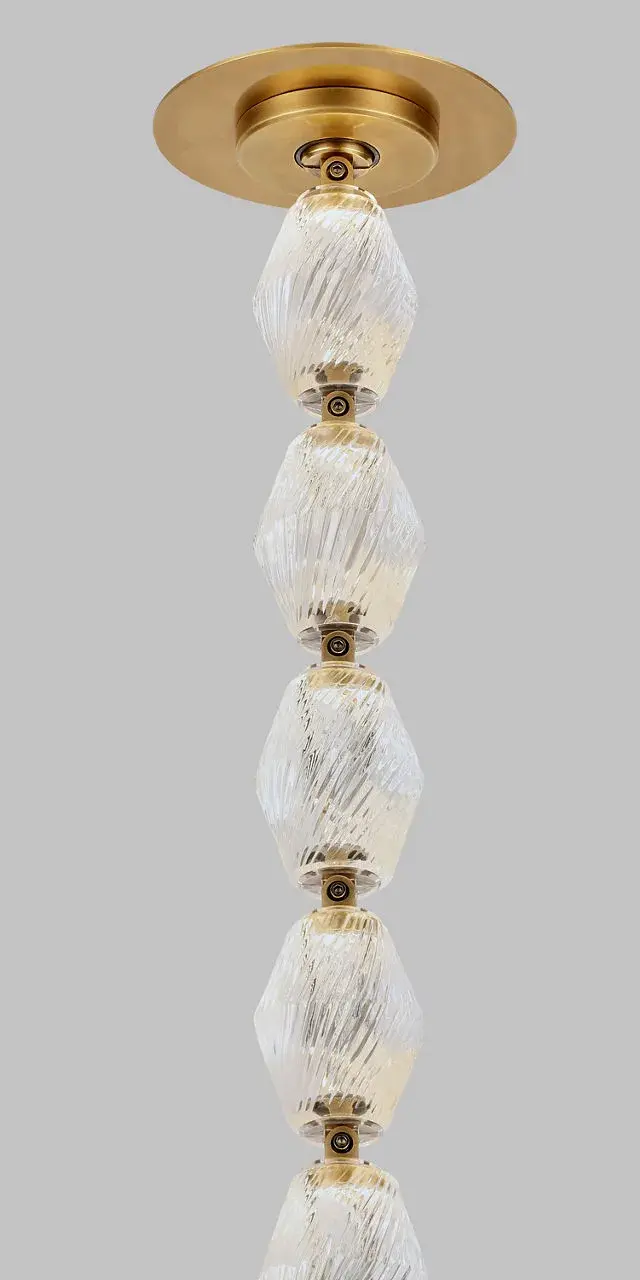 Collier Alabaster 240 Chandelier in Hand-Rubbed Antique Brass - Image 4