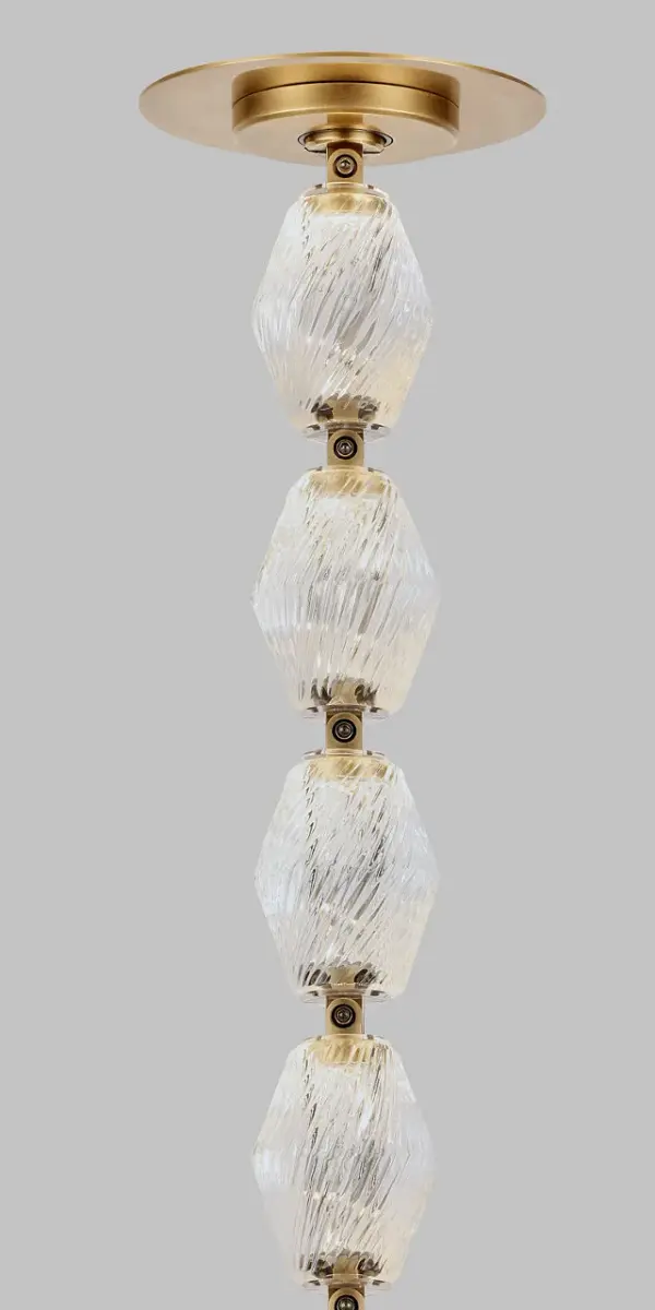 Collier Alabaster 240 Chandelier in Hand-Rubbed Antique Brass - Image 5