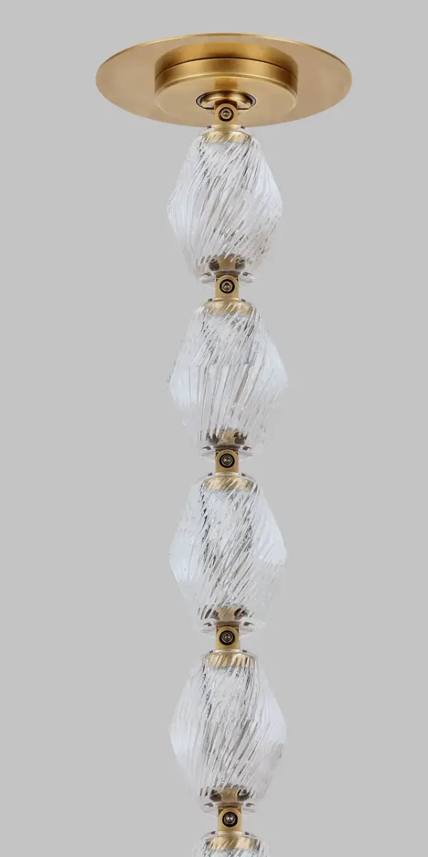 Collier Alabaster 240 Chandelier in Hand-Rubbed Antique Brass - Image 6