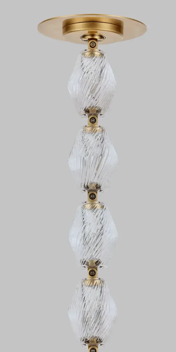 Collier Alabaster 240 Chandelier in Hand-Rubbed Antique Brass - Image 8