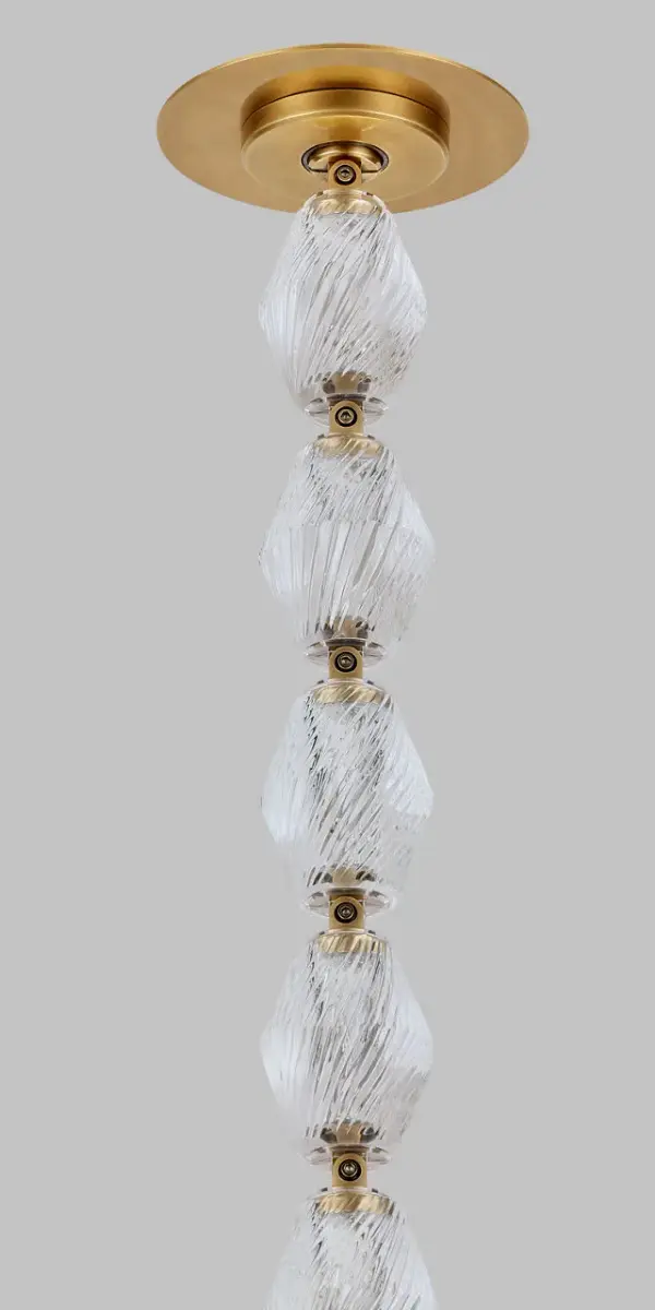 Collier Alabaster 240 Chandelier in Hand-Rubbed Antique Brass - Image 9