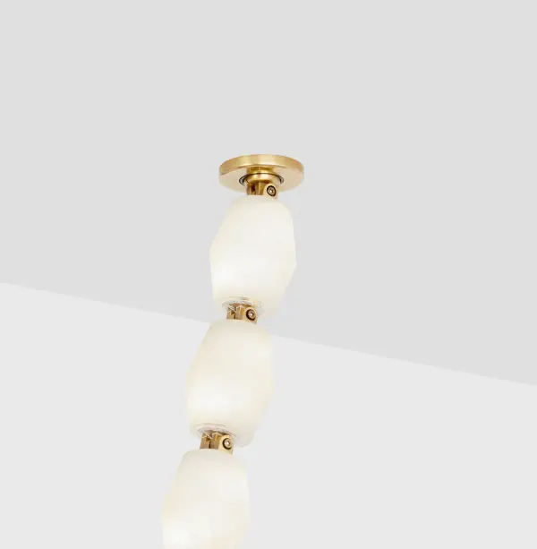 Collier Alabaster 240 Chandelier in Hand-Rubbed Antique Brass - Image 10