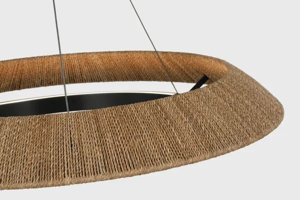 The Noa Medium Chandelier combines contemporary elegance with organic design elements in a stunning natural bronze finish. High-quality 2700K LED with 90 CRI delivers warm, color-accurate lighting perfect for dining and entertaining spaces. - alternate view