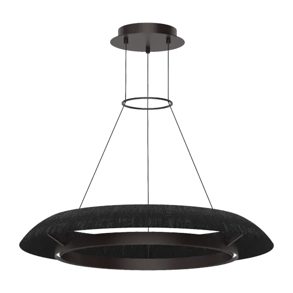The Noa Medium Chandelier combines contemporary design with a distinctive washed black bronze finish. Featuring integrated 2700K LED lighting with 90 CRI for exceptional color rendering, this fixture delivers both style and performance.