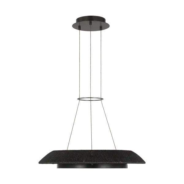 The Noa Small Chandelier combines contemporary design with a rich washed black bronze finish. Featuring integrated 2700K LED with 90 CRI, it delivers warm, color-accurate illumination perfect for intimate dining spaces and entryways.
