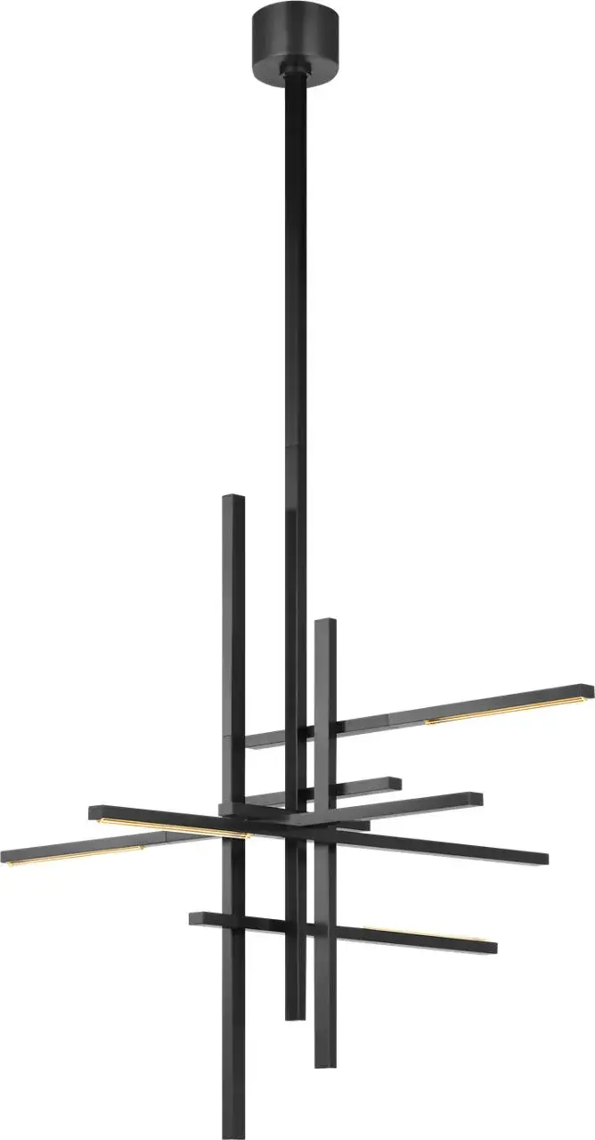 Cityscape Large Chandelier in Bronze with Clear Crystal - Image 1