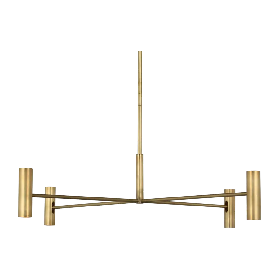 Ponte Large Chandelier in Hand-Rubbed Antique Brass - Image 1