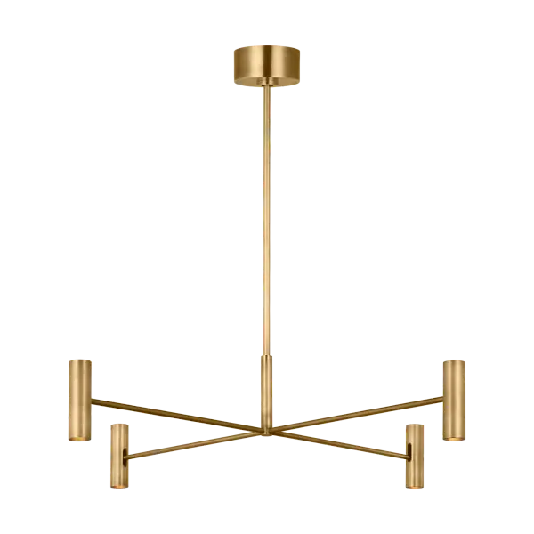Ponte Large Chandelier in Hand-Rubbed Antique Brass - Image 3