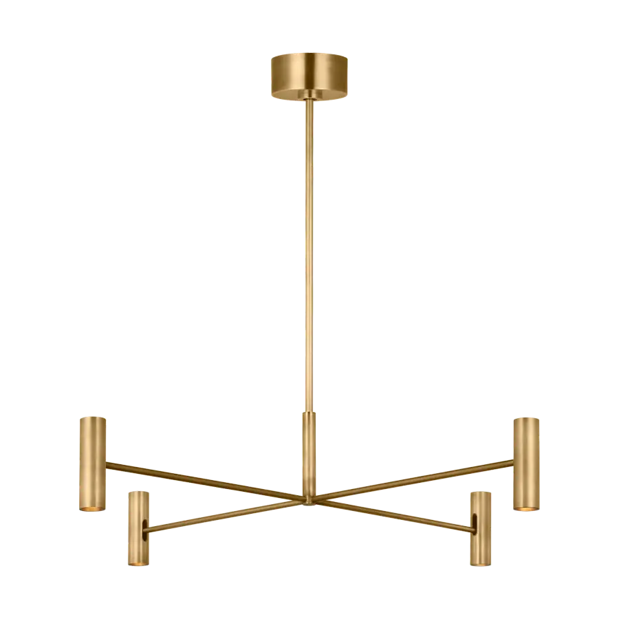 Ponte Large Chandelier in Hand-Rubbed Antique Brass - Image 3