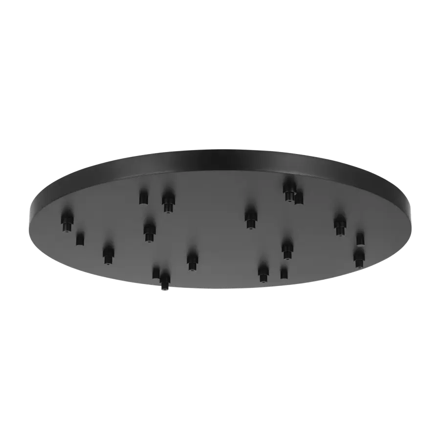 36" Round Multiport Canopy in Nightshade Black - Image 2