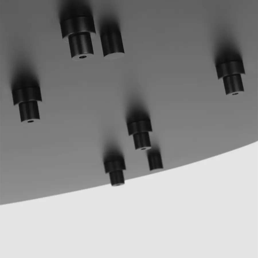 36" Round Multiport Canopy in Nightshade Black - Image 3