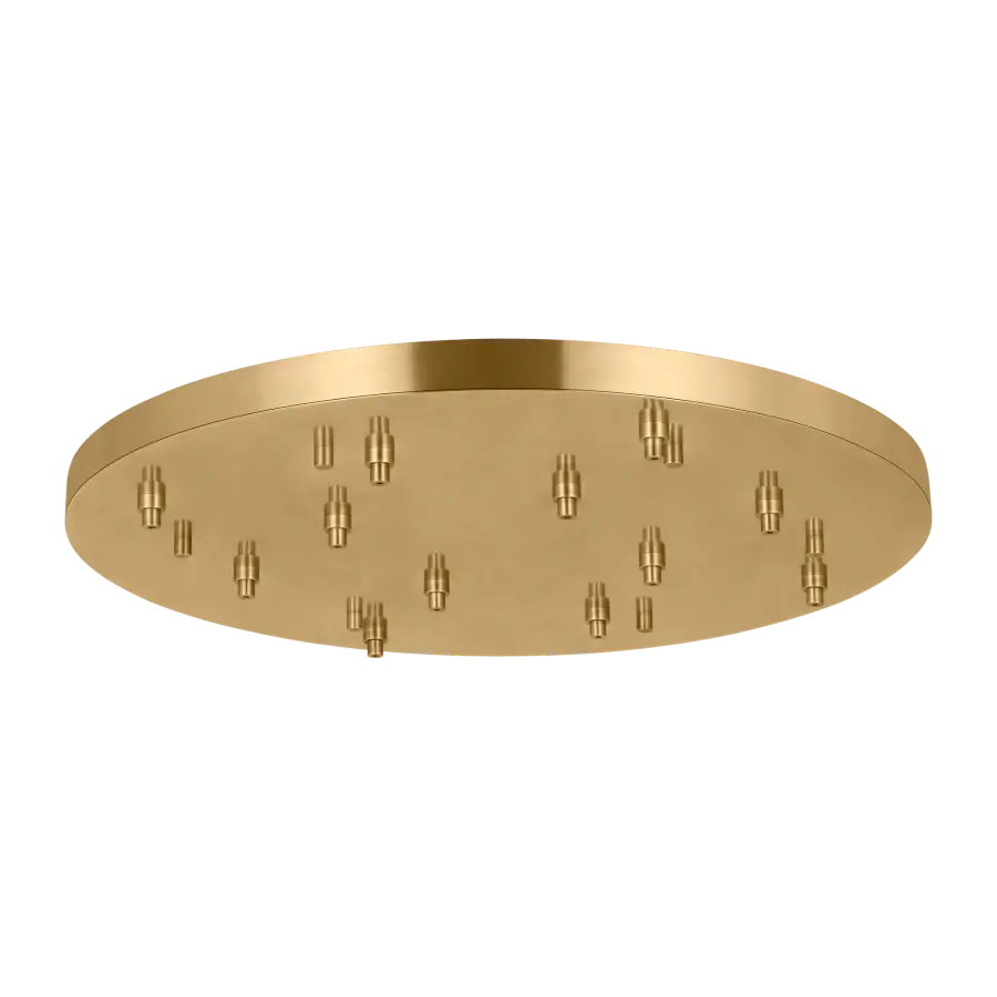 36" Round Multiport Canopy in Hand-Rubbed Antique Brass - Image 1