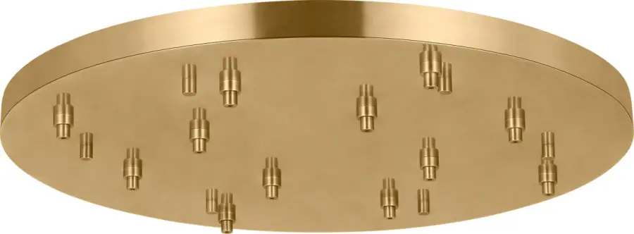 36" Round Multiport Canopy in Hand-Rubbed Antique Brass - Image 2
