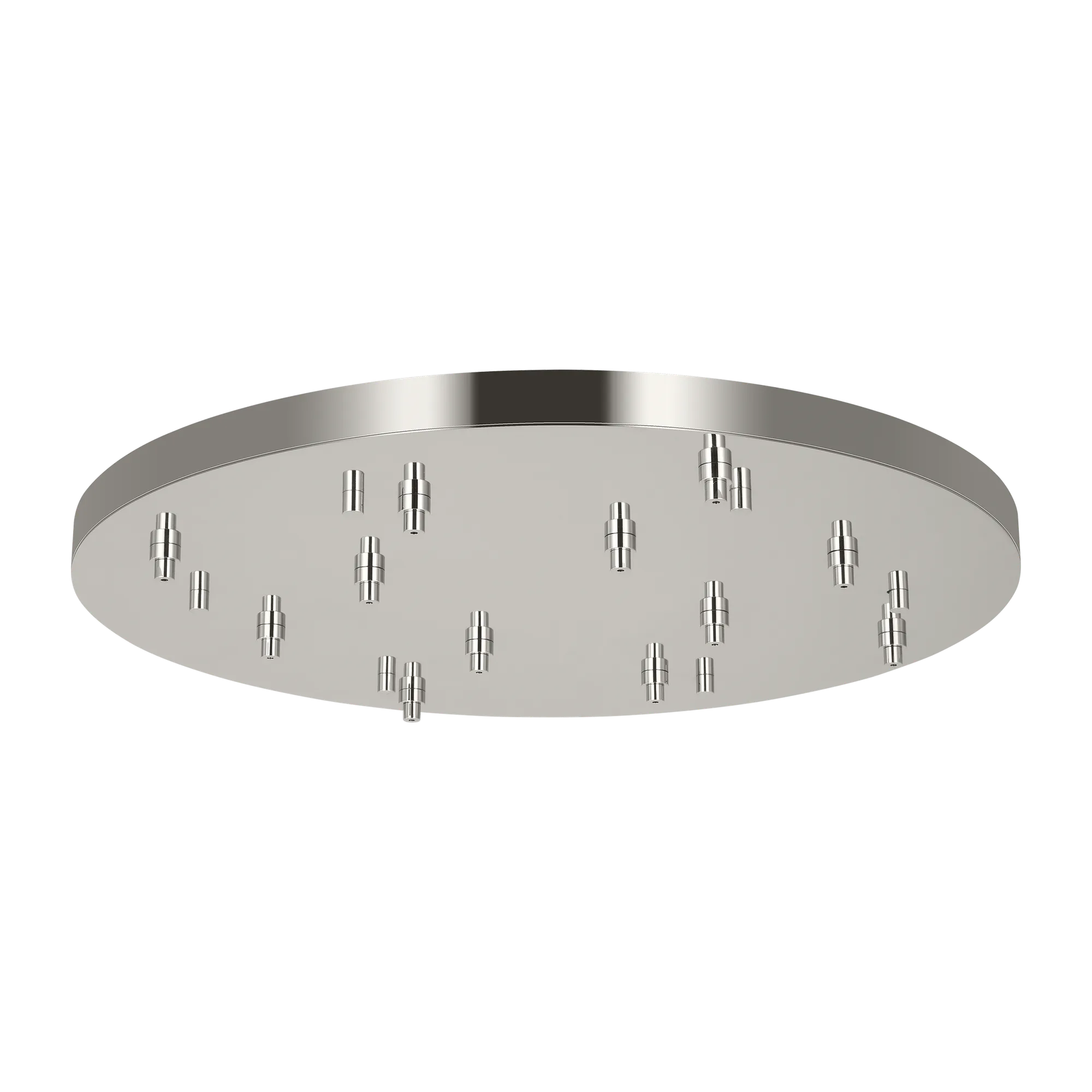 36" Round Multiport Canopy in Polished Nickel