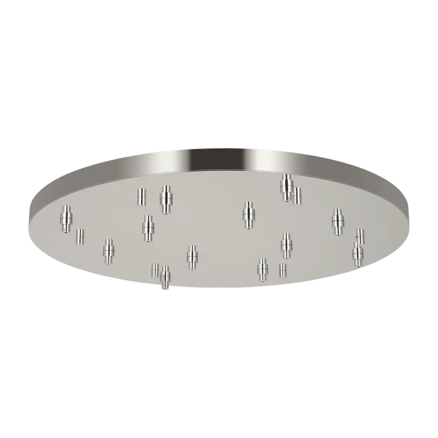 36" Round Multiport Canopy in Polished Nickel - Image 1
