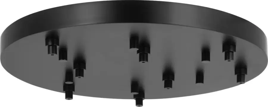 24" Round Multiport Canopy in Nightshade Black