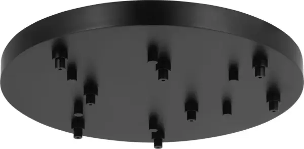 24" Round Multiport Canopy in Nightshade Black - Image 2